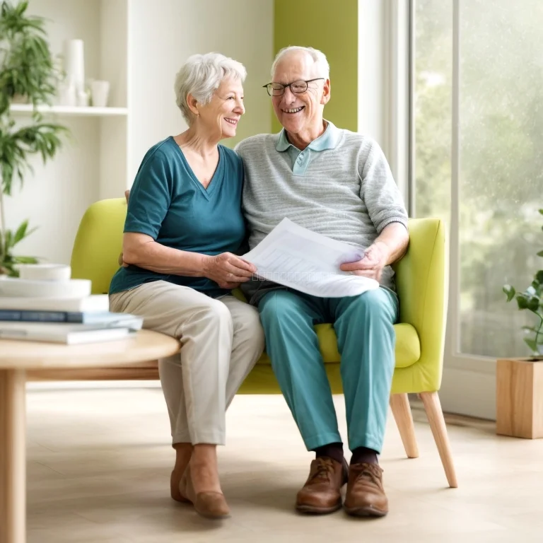 Portrait of satisfied elder client